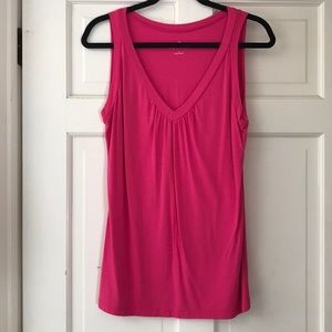 Hot Pink V-Neck Tank
